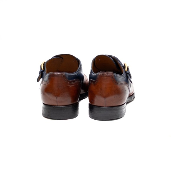 Gucci Men\'s 5 Tone Leather Monk Strap Brogue Cap Toe‎ Dress Shoes UK 8.5 / US 9 main image 4
